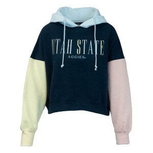 Womens colorblock utah state aggies pastel hoodie